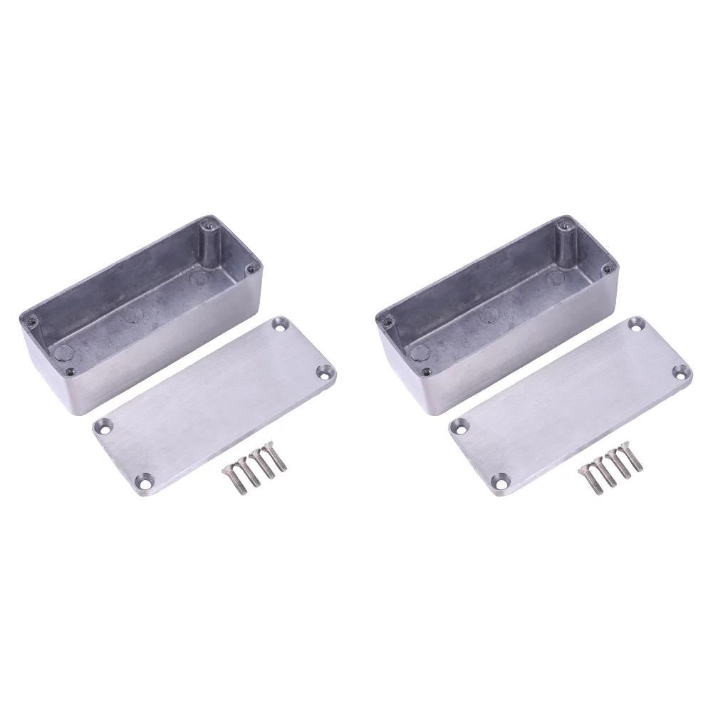 1-3 peças Caixa de Stompbox de Alumínio Efeitos Estilo 1590A 1590B Gabinete de Pedal com Parafusos Kit de Instrumento Musical Caixa Stompbox para Guitarra