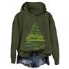 Ladies' Christmas Printed Casual Long Sleeved Round Neck Sports Hoodie Top
