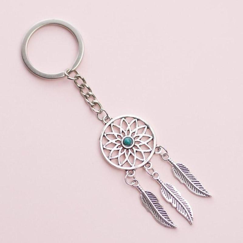 Key Ring Key Chain Feather Tassels Dreamcatcher Charm Pendant Keyring Keychain