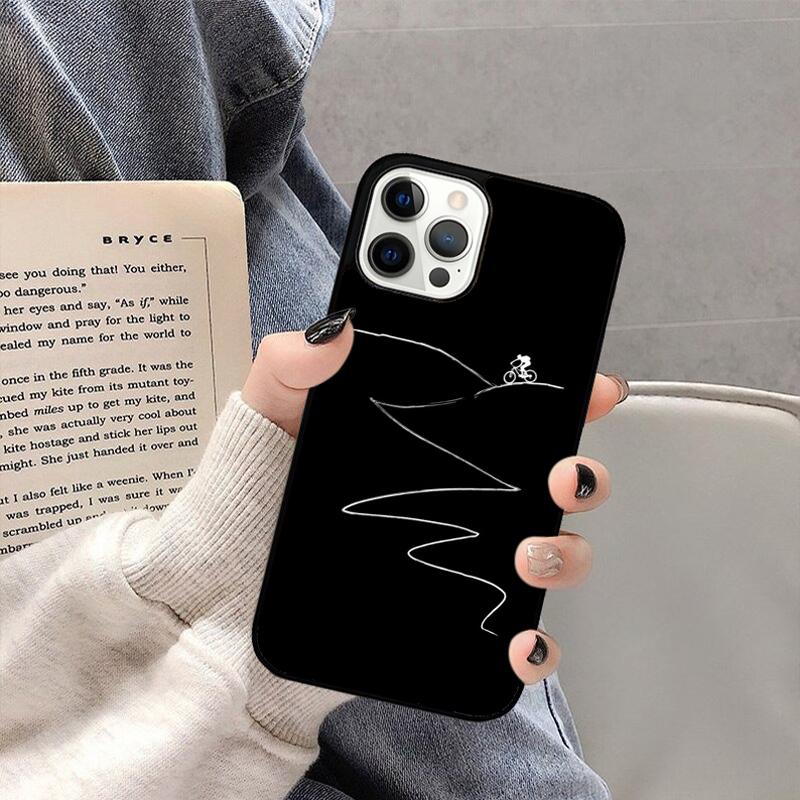 Bike Cycling Phone Case For iPhone 17 Air 16 15 14 plus 11 12 13 Pro  Max coque Cover Shell