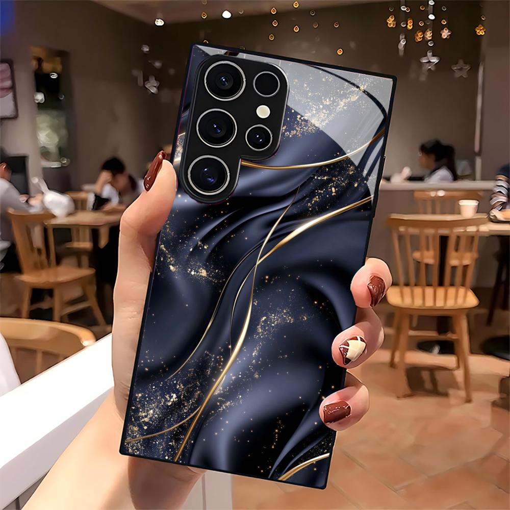 Creative Texture glass Phone Case For Samsung Galaxy S26 S25 S24 S22 S23 Ultra S21 S20 Plus 5G Frosted Non-Slip Full Cover
