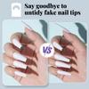 Acrylic Nail Cutter with Magnets Sizer, MORGLES Nail Clippers with Length Measurement for Salon Home Manicure, Purple