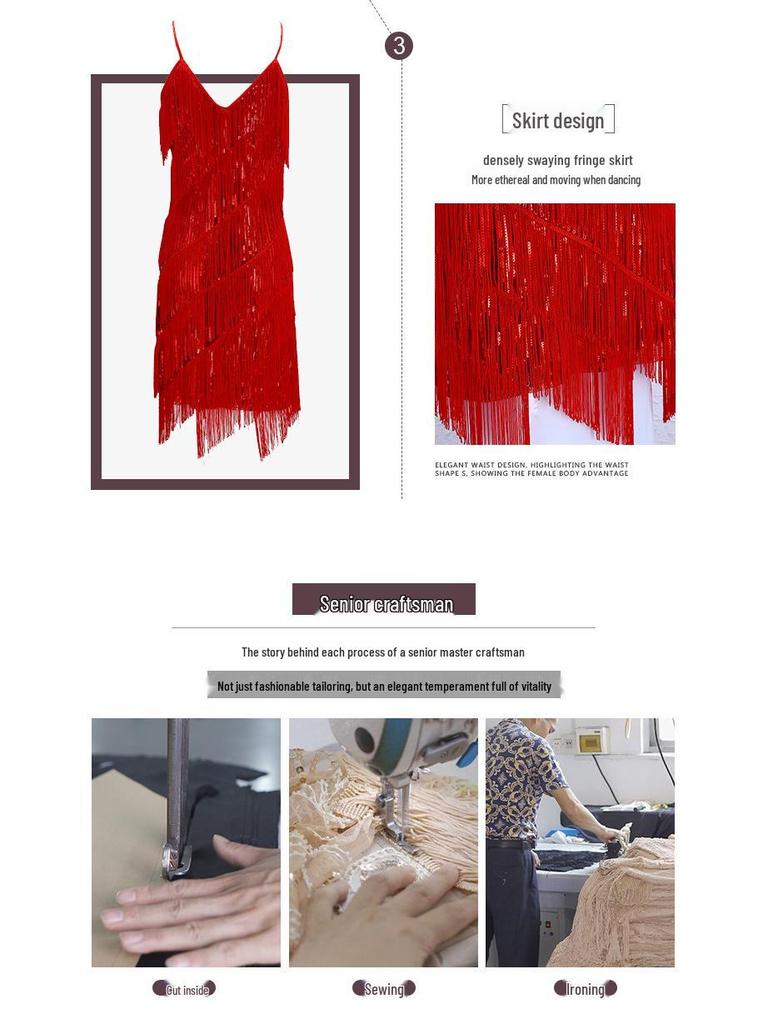 1920s Sequin Tassel Flapper Dress for Banquet, Party, or Dance Performance