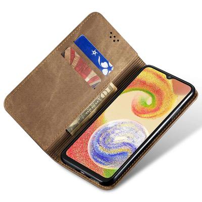 Für Samsung Galaxy A16 5G/A16 4G Hülle Jeansstoff Textur Kratzfest Leder Ständer Handyhülle