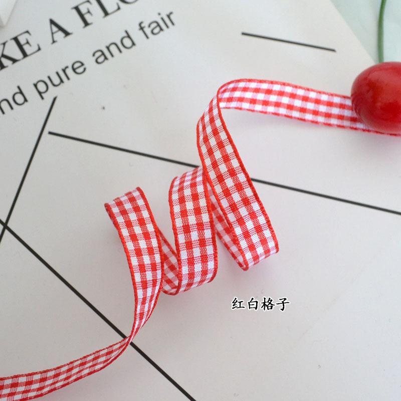 Plaid Ribbon Flower Cake Gift Wrapping Clothing Shoes Hair Accessories Ribbon Bow Diy