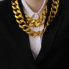 Design Gold Plated Sweater Chain Punk Thick Chain Necklace Fashion Jewelry Men Exaggerated Necklace