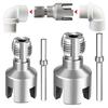 Metal Pipe Thread Cutting Tool for PVC Pipes with Dual-Function Design and Threader Heads