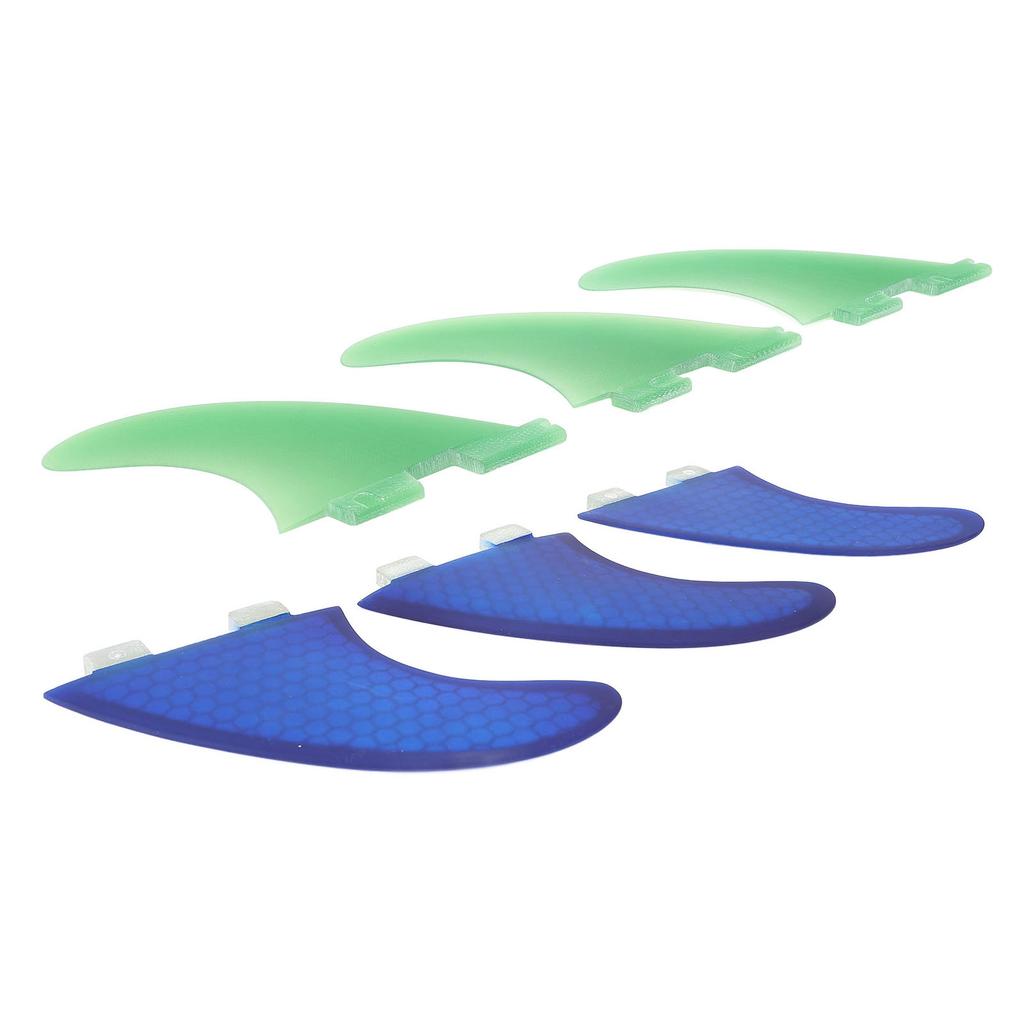 3PCS Surfboard Thruster Fins Fiberglass Fishtail Surfboard Fin Replacement for FCS1
