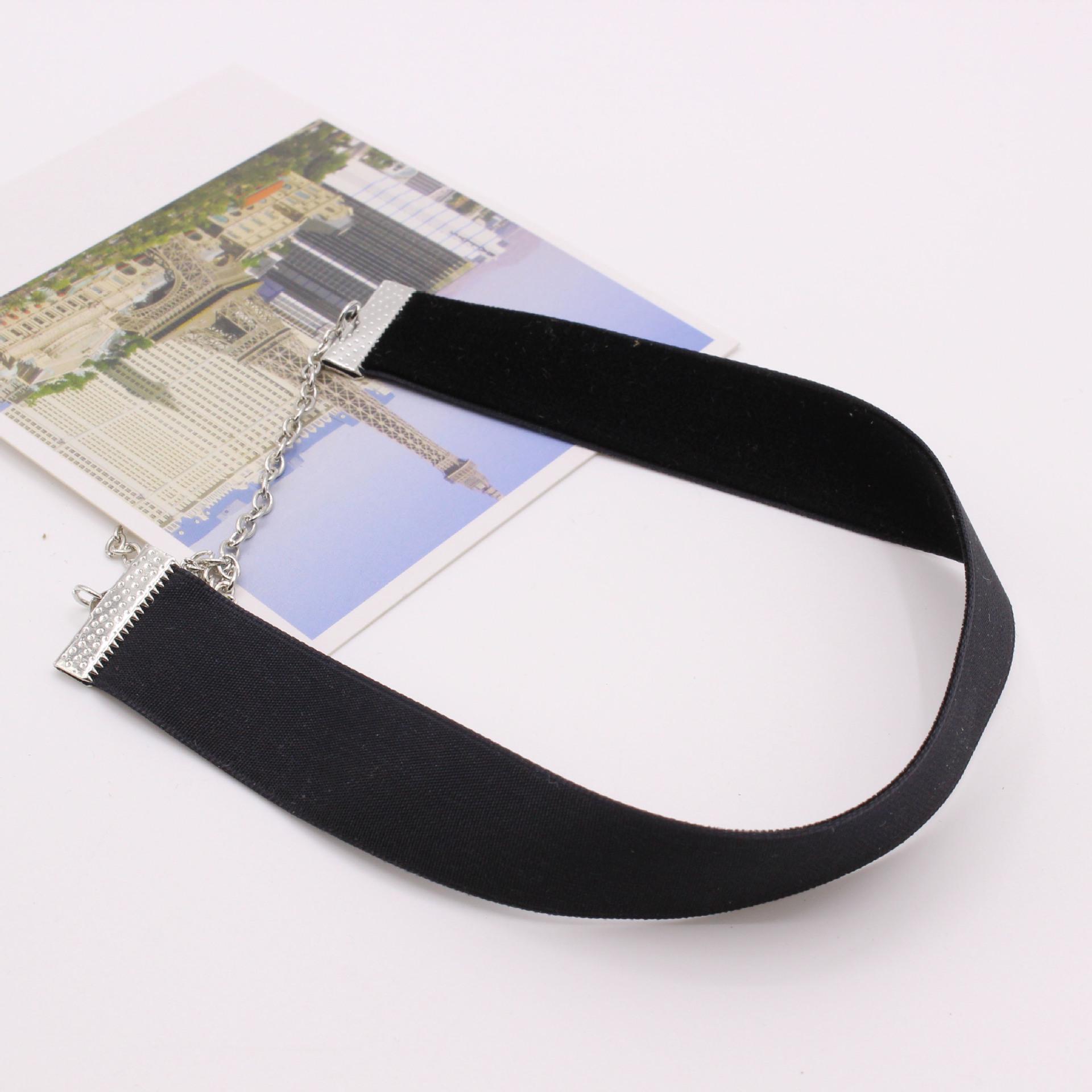 European  American Fashion Velvet Ribbon Necklace - Simple Style Jewelry