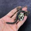 Natural Buffalo Turquoise Handmade Copper Wire Wrap Dragon Pendant 4.5" O8f94