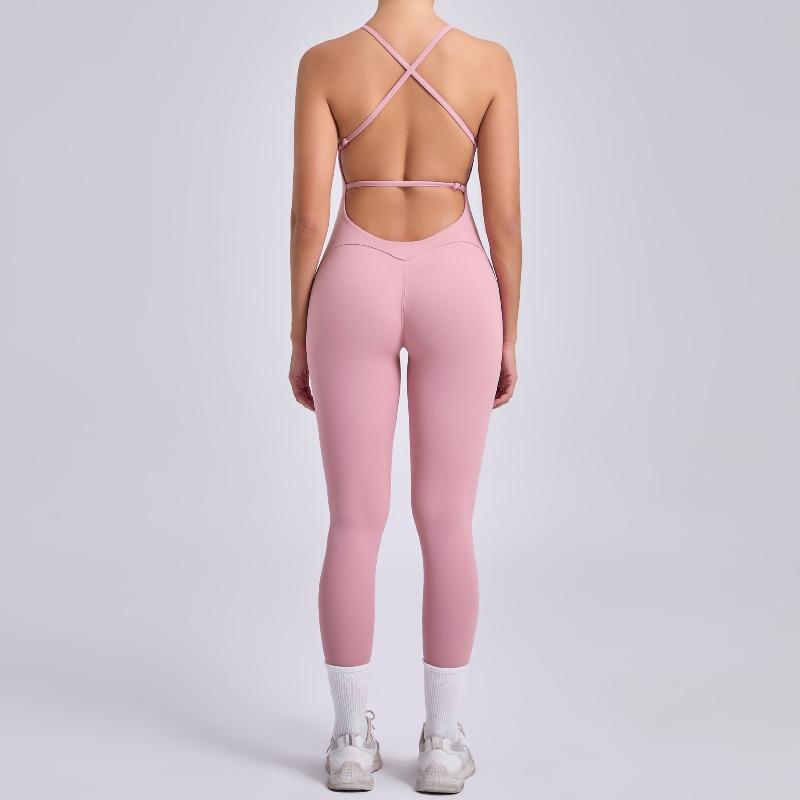 

Adjustable shoulder straps, beautiful back, peach buttocks, sports and fitness clothes, tight one-piece yoga clothes, onesie 5. L