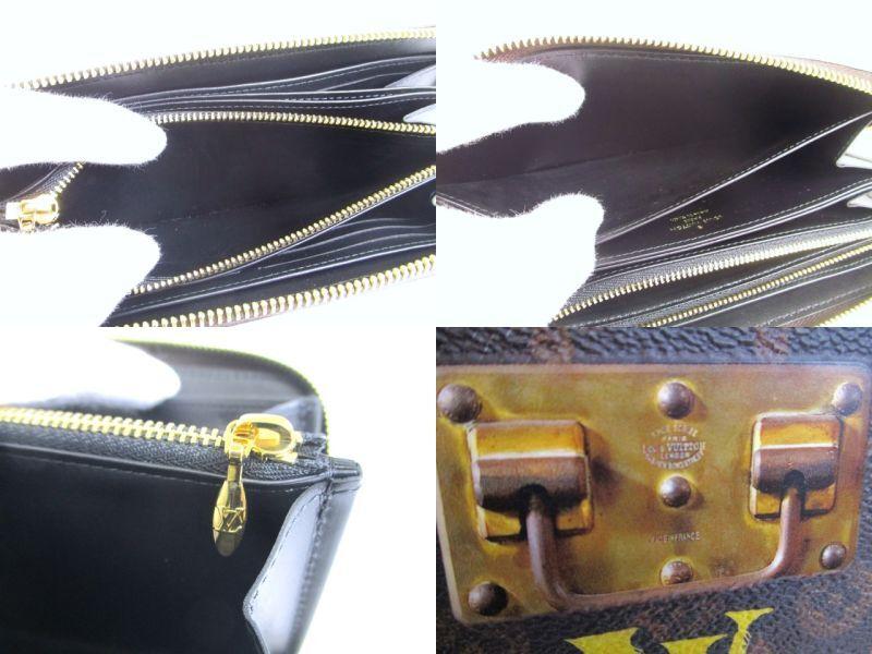 Authentic LOUIS VUITTON Monogram Brown Leather Trunk Time Zippy Wallet #a064  Refurbished