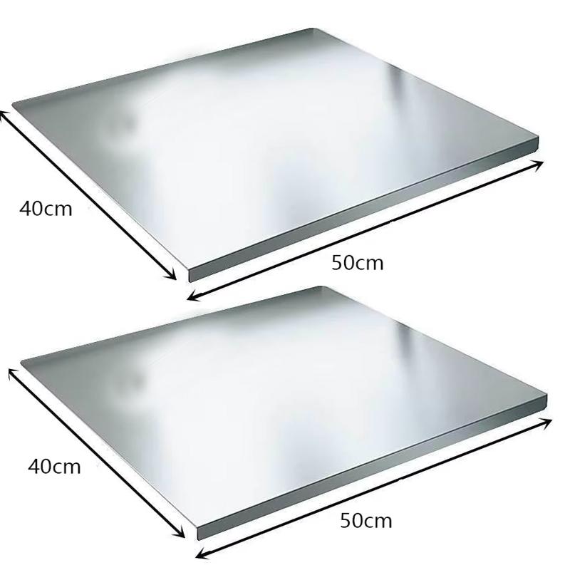 304 Stainless Steel Cutting Board Food Grade Chopping Boards Heavy Duty Kitchen Boards Anti-Slip Mat for Meat Vegetables Bread