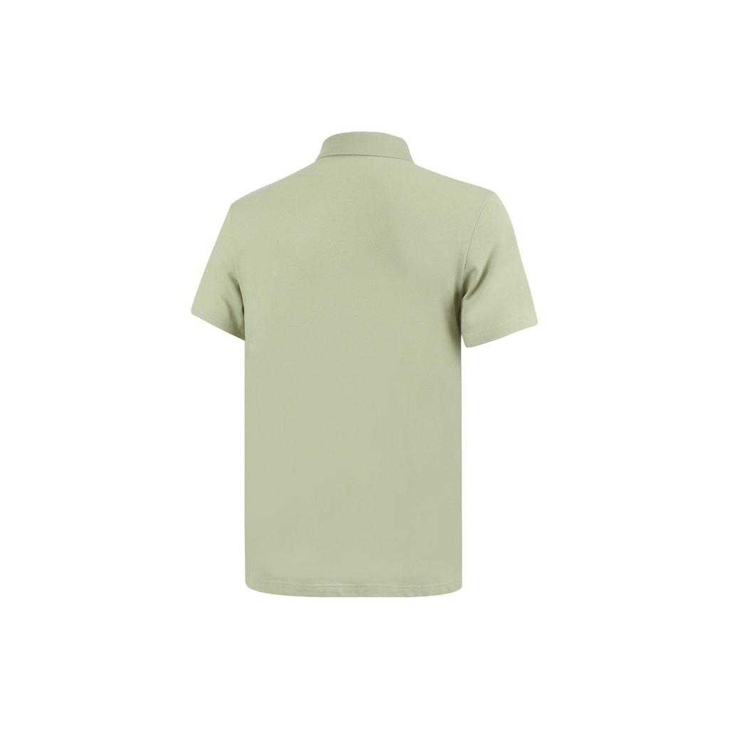 Li-Ning Sports Life Series Solid Color Casual Polo Shirt Unisex Tops Green APLT029-11