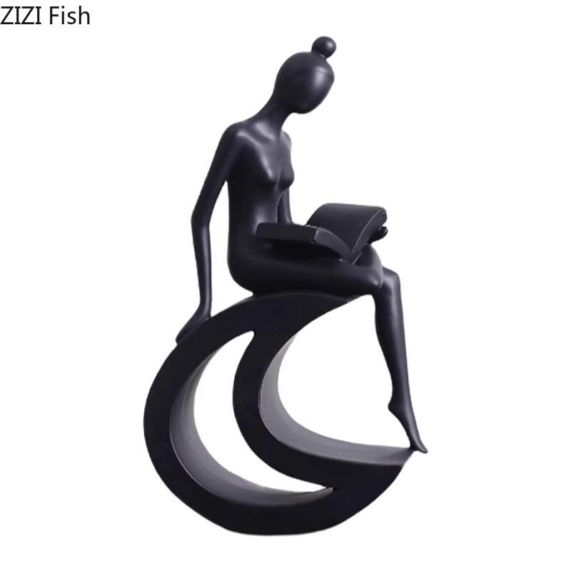 Multiple Styles Abstract Figures Statue Desk Decoration Minimalism Character Resin Sculpture Modern Crafts Room Aesthetics Decor
