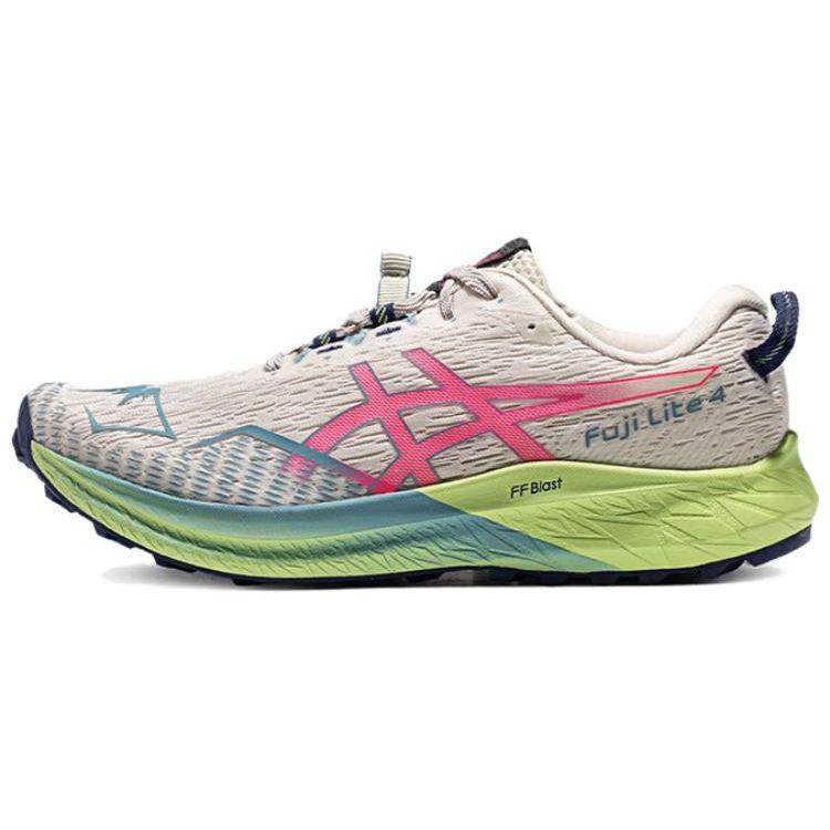 Asics Fuji Lite 4 Low-Top Running Shoes Women sneaker White Pink 1012B514-200