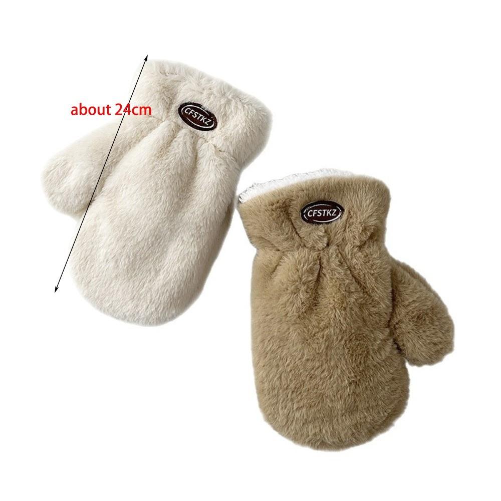 New Soft Winter Warm Gloves Warm Fleece Driving Mittens Full Finger Hanging Neck Gloves Autumn and Winter