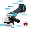 21V 125mm Brushless Electric Angle Grinder Woodworking Cutting Polishing Machine Cordless High Power Tool for Makita 18V Battery