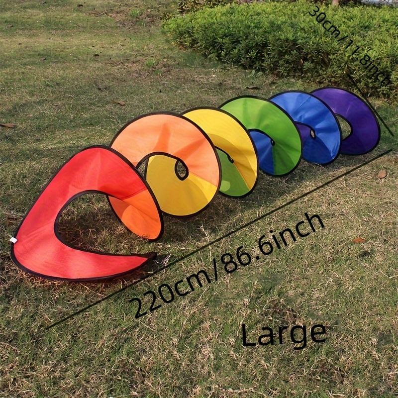 Rainbow Spiral Wind Spinners, Colorful Hanging Wind Twisters for Garden, Yard, Patio Decoration, Outdoor Party and Holiday