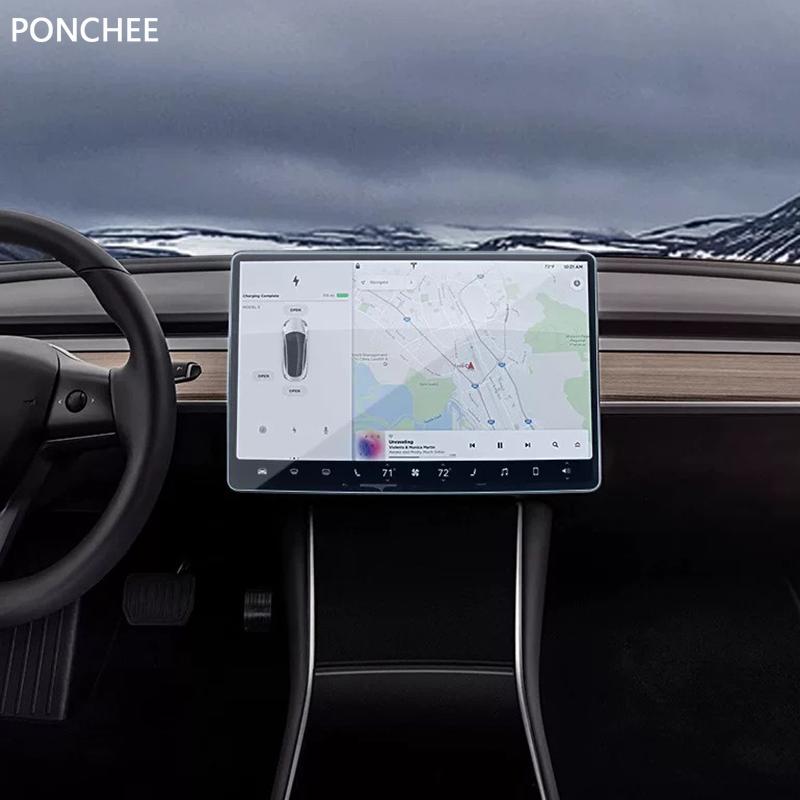 For Tesla Model YL 2025-2027 Central Console Tempered Glass Film Screen Glass Protective Film Automobile Modification Supplies