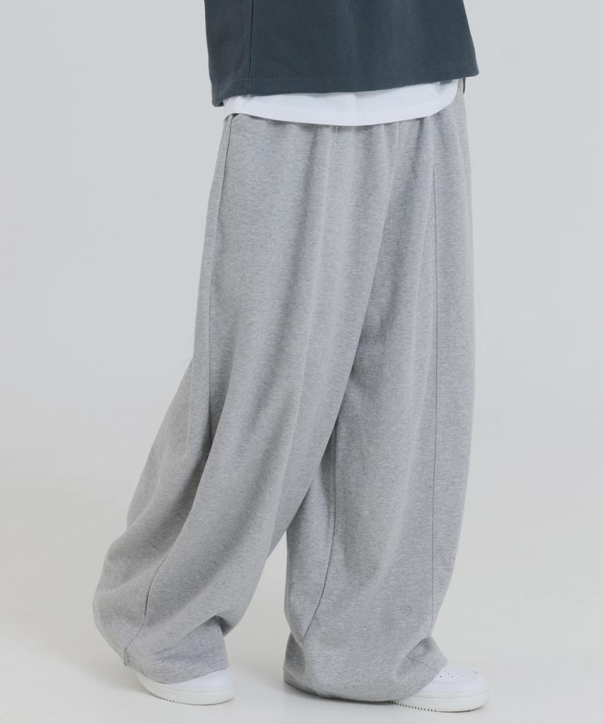 PIANER Cut-Out Stitch Balloon Sweatpants (Melange)