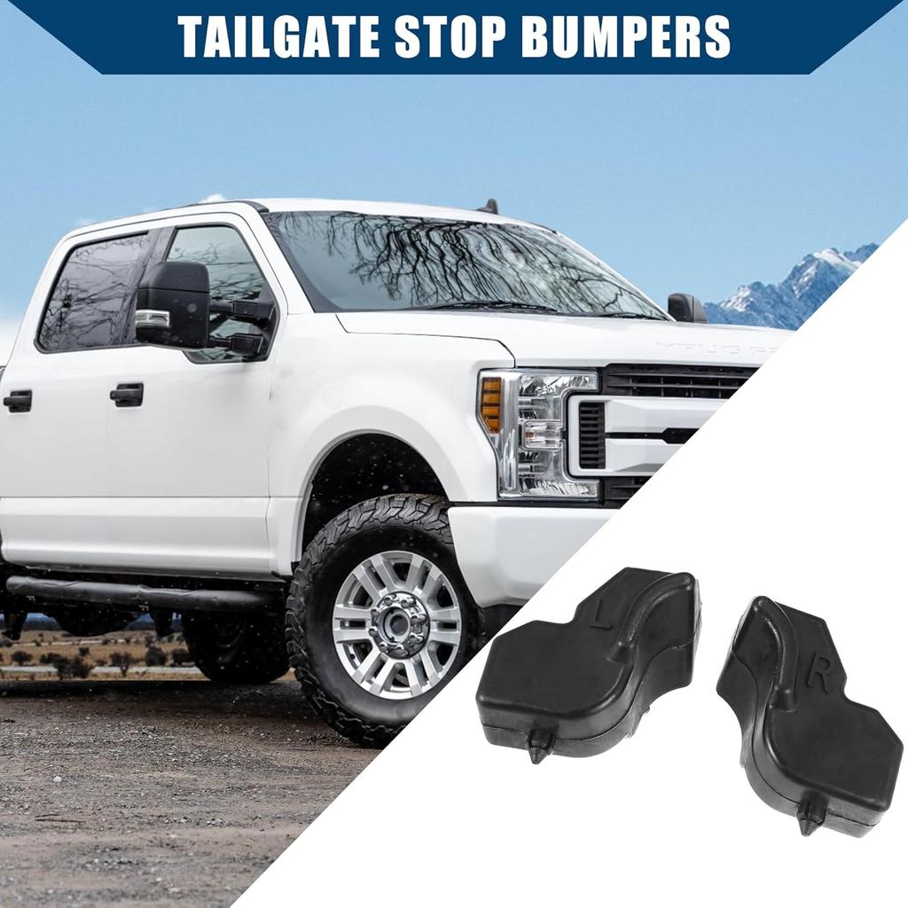 No.FL3Z-99439A00-B Tailgate Stop Bumpers for Ford F-150 2015-2020 / Tailgate Stopper/Durable Rubber / 2Pcs Black