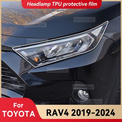 Per TOYOTA RAV4 2019-2024 Pellicola Protettiva Trasparente in TPU per Fanale Anteriore Auto Adesivo per Modifica Colore Tonalità Luce Anteriore
