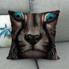 Fashionable cats and cute pet animals Digital printing short plush pillow covers for car sofa office cushion cover home goods