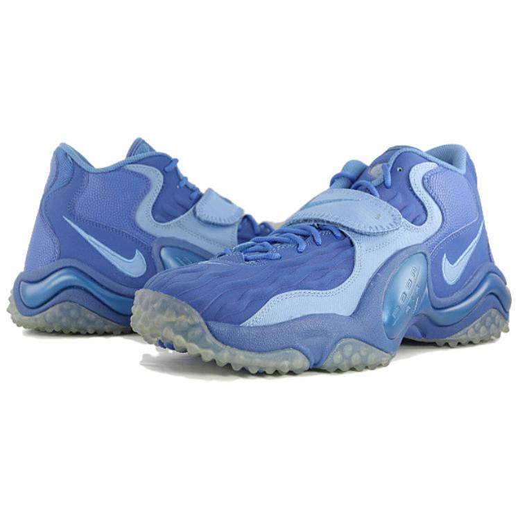 Nike Air Zoom Turf Jet 97 Bequeme Und Leichte Dämpfung Rutschfeste Mittelhohe Basketballschuhe Herren Blau 621957-404