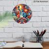2D Flat, 1pc Vintage Patriotic Independence Day Aluminum Wall Decor - Statue of Liberty with Fireworks, American Flag Colors - Heavy-Duty Rustproof