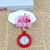 Shiny Cartoon Nurse & Doctor Badge Reel with Retractable PVC Pocket Watch Clip