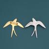 Silver Swallow Brooch Pin Animal Badge Jewelry Swallowtail Pin  Trousers