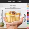 EUSOAR Aluminum Muffin Cups with Lids, 100 Pieces 5oz Muffin Liners with Lids, Disposable Foil Ramekins, Aluminum Cupcake Liners, Creme Brulee Ramekin