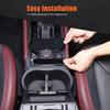 Glossy Piano Black Cup Holder Trim Sticker For Subaru Forester SK 2024