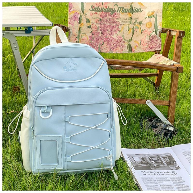 

Новый школьный рюкзак отличается высокой ценностью, свежий и милый, рюкзак конфетных цветов, легкий и вместительный рюкзак для учеников средней школы. синий