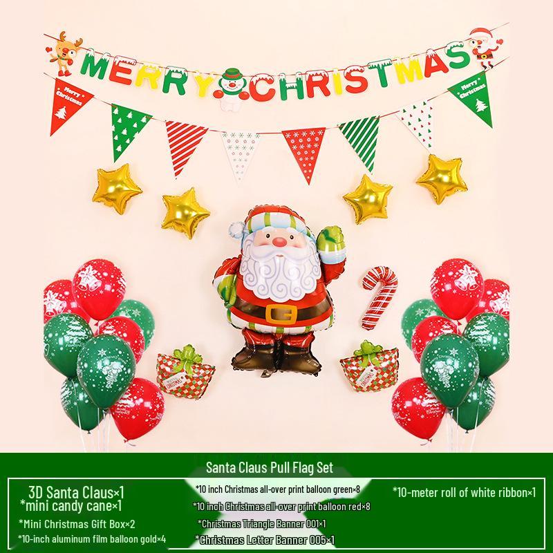 Christmas & New Year Cartoon Foil Balloon Decoration Set