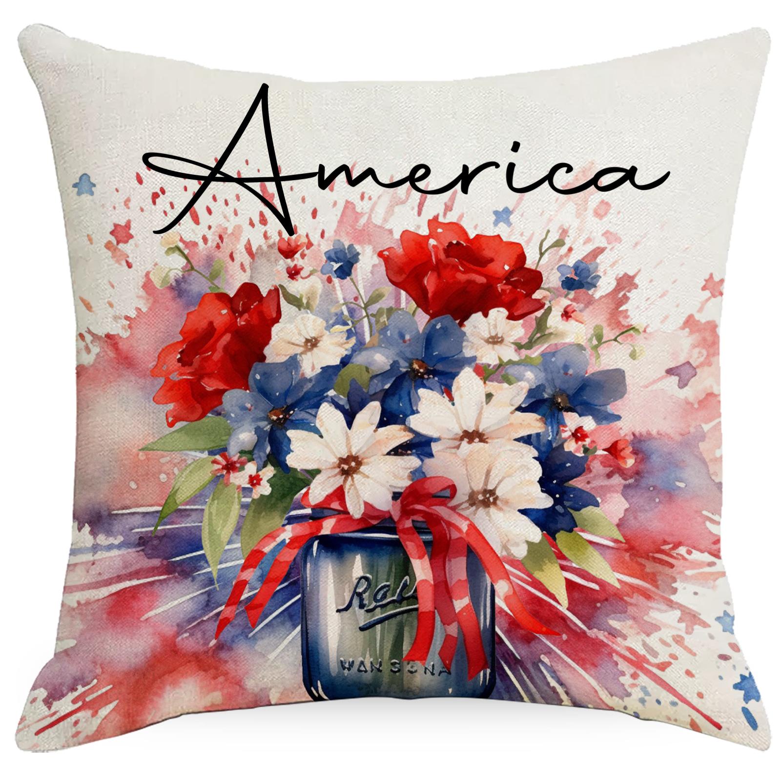 

Новая винтажная льняная наволочка с принтом, домашняя наволочка для подушки на диван 45 * 45Cm linen single-sided without core