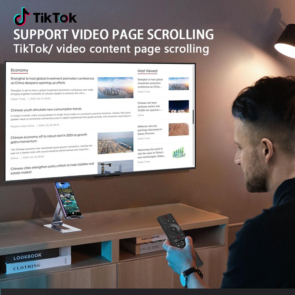 2.4G Bluetooth 5.0 Wireless Voice Remote Control Air Mouse  6 Axis Gyroscope Controller with USB Receiver for Computer TV Android Box