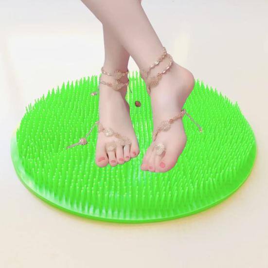 Foot Scrubber Mat with Anti-Slip Suction Cups, Ultra Soft Silicone Bristles Bath Brush, Wall Mounted Bath Foot Cleaner for Deep Cleaning And Massage