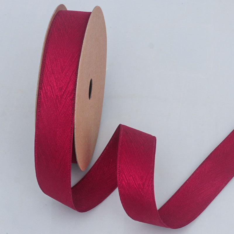 Decorative Romantic and Cozy Solid Color Matte Herringbone Twill Patterned Ribbon Handmade Diy Bow Tie Hair Collar Hat Gift Box Decorative Ribbon