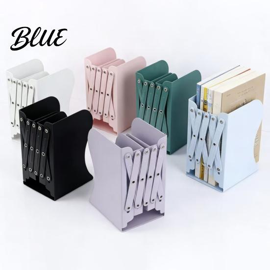 Versatile Book Support Base Metal Adjustable Holder Desk Retractable Bookend with Non-Slip Bracket for Office Home Study Organizer