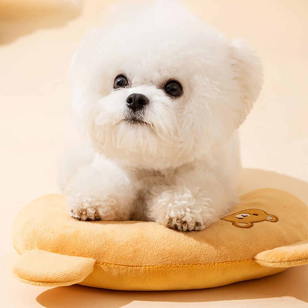 1 Stück U-förmiges Haustierkissen, Speziell für Hunde, Weiches Plüsch-Nackenstützkissen, Gemütliches Nachttischkissen für Herbst und Winter