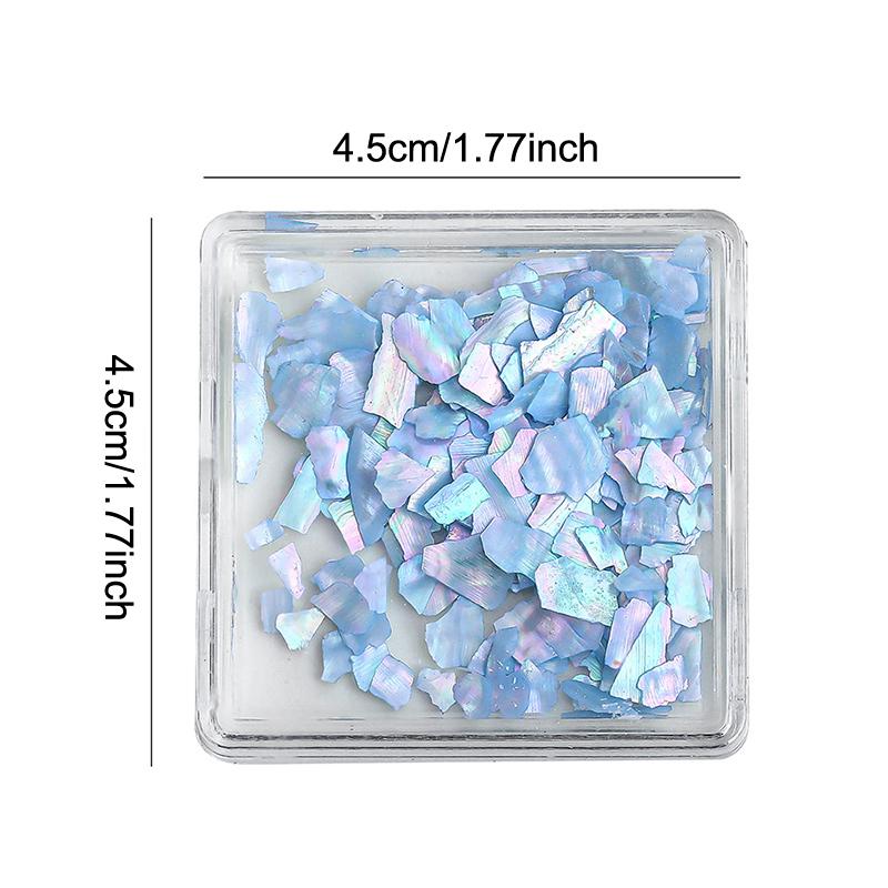 1Box Aurora Shell Flakes Abalone Nails Charms Thin Natural Irregular Slice Shell Stone Sequins Manicure Art Decoration