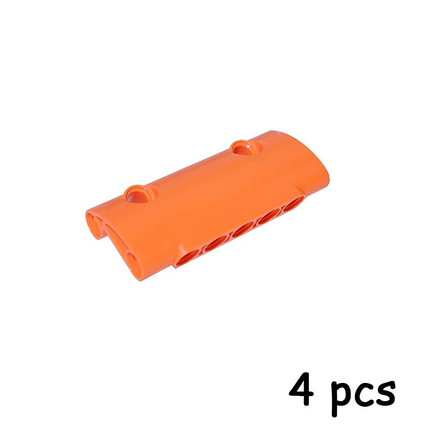 

4PCS MOC Parts 24119 Panel Curved 7x3 with 2 Pin Holes through Panel Surface Mechanical Building Blocks Car Technical Bricks