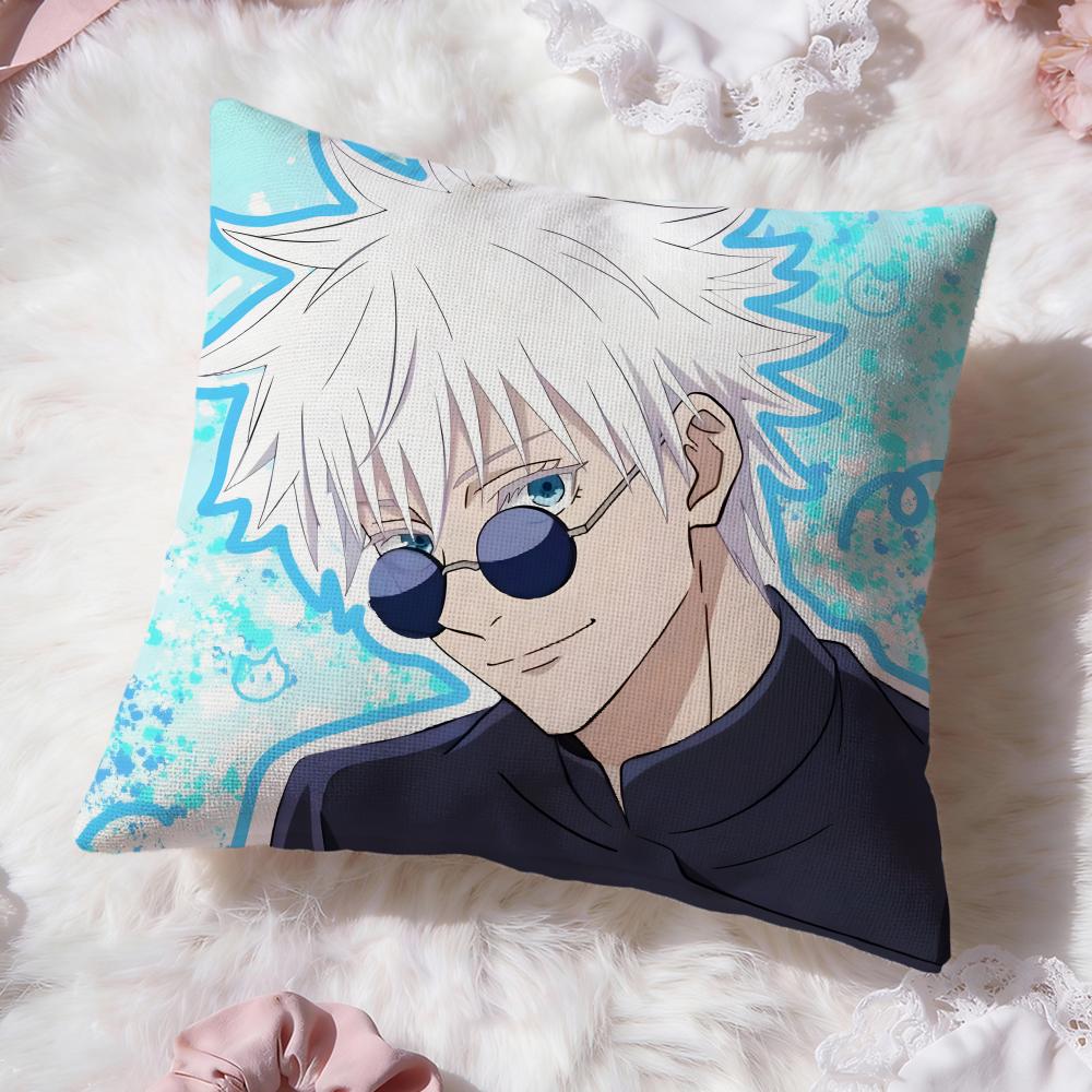 anime j-Jujutsu Kaisen Cushion Cover Premium Comfort Reversible Pillow Cove -Two in One Design for Any Room & Car Interior