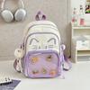 Schoolbag Japanese ins cute cat backpack pain bag transparent large-capacity schoolbag versatile casual shoulder bag