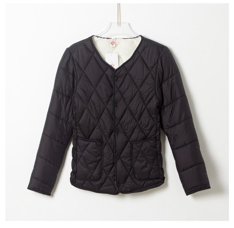 

Женская теплая стеганая утолщенная цельная флисовая подкладка рукава с надписью Волосы на рукаве с длинным рукавом хлопковая куртка хлопковая одежда женские модели 8208 4XL чёрный