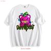 Devil Bear T Shirt Colorful Cartoon Design Vintage Washed Versatile Comfortable Stretched Homme Graphic Breathable Unisex