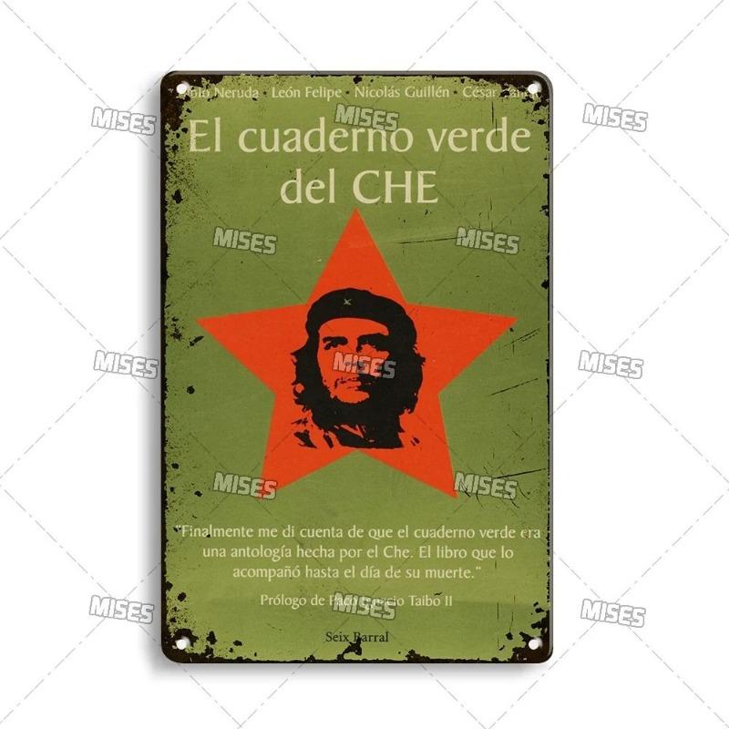 Che Guevara Metal Poster, Vintage Revolutionary Wall Art