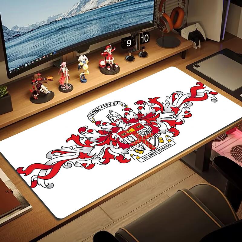 Stoke City FC Mouse Pad Large Gaming Table Cushion Non-slip Laptop Tablet Big Mousepad XXL Mat Mini PC Playmat With Lock Edge_xia